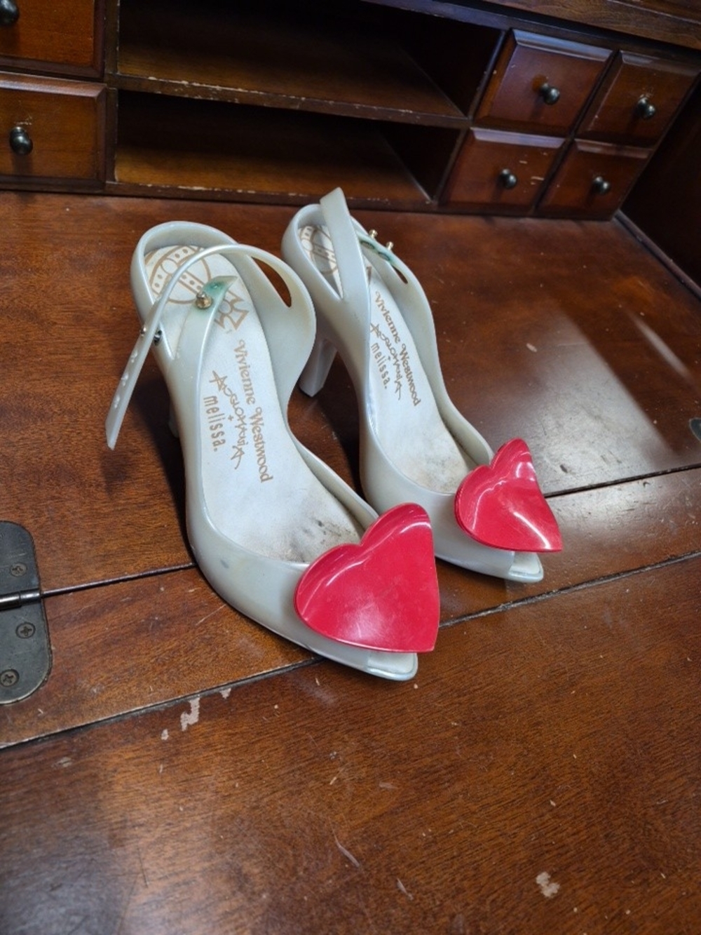 Vivienne Westwood Melissa Heels with Red Heart Accent
